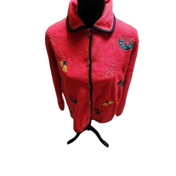 Chinawear By Morsly Small Christmas Button Up Sweater Jacket - Picture 1 of 12